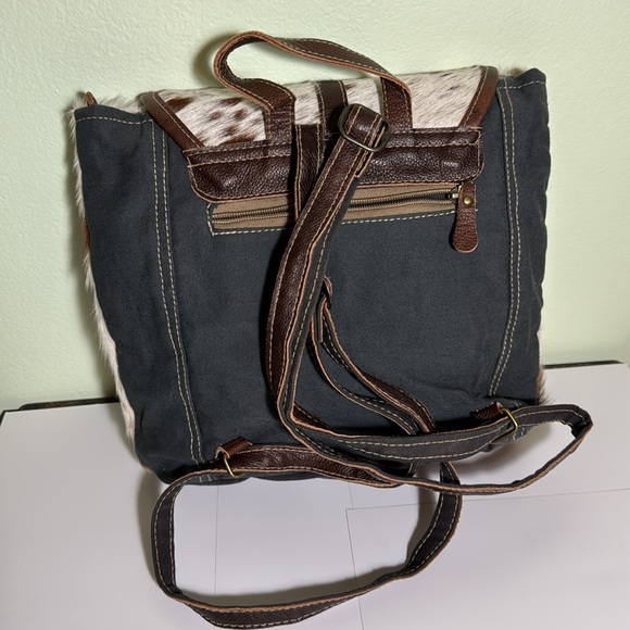 MYRA WOMEN'S floral COWHIDE BACKPACK - Picture 2 of 9